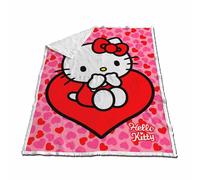 Hello Kitty Coral sherpa blanket 120x150cm Sanrio