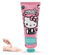 Hello Kitty - Crema per le mani alla fragola, 30 ml, idratante, nutriente e ad assorbimento rapido, per bambini, adolescenti e adulti, idea regalo, taglia da viaggio