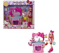 Hello Kitty Cucina Dolci Dolcetti, Playset con Mini Personaggio, Bambola Éclair e 25 Accessori, Giocattolo per Bambini 3+Anni,GWX05