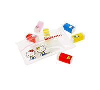 Hello Kitty Essential - Set di mini gomme da cancellare, confezione da 6 pezzi, con chiusura a zip
