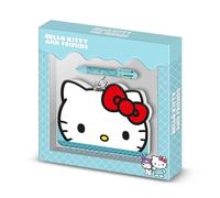 Hello Kitty Face-Confezione con Diario Kawaii + Penna 6 Colori, Blu