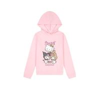 Hello Kitty - Felpa con cappuccio in cotone per bambine, rosa, 10-11 Years