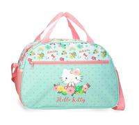 Hello Kitty Floral Kitty - Borsa da viaggio, 40 x 28 x 22 cm, colore: Verde