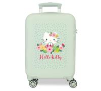 Hello Kitty Floral Kitty Valigia Cabina Verde 33 x 50 x 20 cm Rigida 2 kg Chiusura a combinazione laterale ABS 2 kg 28 L Bagaglio a Mano, Verde, Taglia única, Valigia Cabina, verde, taglia unica