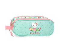 Hello Kitty Floreale Custodie e accessori Blu 23x9x7 cm Poliestere, Verde, Astuccio triplo
