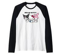 Hello Kitty - Friends My Melody Kuromi Maglia con Maniche Raglan