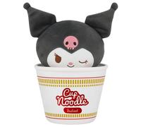Hello Kitty & Friends Noodle Cup - Peluche 16 cm, coppa con peluche integrato, Kuromi, My Melody & Cinnamoroll, Kawaii Anime, peluche a forma di tazza (Kuromi)
