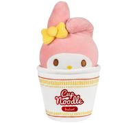Hello Kitty & Friends Noodle Cup - Peluche 16 cm, coppa con peluche integrato, Kuromi, My Melody & Cinnamoroll, Kawaii Anime in tazza (My Melody)