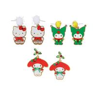 Hello Kitty & Friends - Set di 3 paia di orecchini natalizi