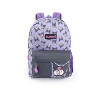 Hello Kitty & Friends Zaino viola da bambina Kuromi | Zaino scolastico con cerniera e stampa di personaggi dei cartoni animati | Zaino per bambini per la scuola e i viaggi | Merchandising