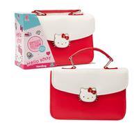 Hello Kitty Giochi Preziosi Borsetta Fashion con Carta di Credito Giocattolo, Colore Bianca e Rossa, Maniglia Rossa, Viso di Hello Kitty Come Bottone di Apertura, per Bambini dai 3 Anni