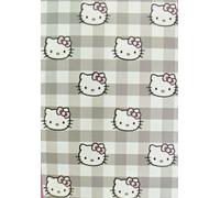 Hello Kitty, Grigio, Rosa, Bianco Checker Poliestere Morbido Peluche Coperta