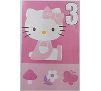 Hello Kitty Happy 3rd Birthday biglietto d' auguri - tre anni terzo