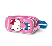 Hello Kitty Heart-Astuccio 3D Doppio, Rosa, 22 x 10 cm, Capacità 1,50 L