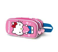 Hello Kitty Heart-Astuccio 3D Doppio, Rosa, 22 x 10 cm, Capacità 1,50 L