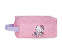 Hello Kitty Hearts & Dots, astuccio scolastico, a tracolla, realizzato in poliestere, Rosa, Astuccio
