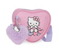 Hello Kitty Hearts & Dots, astuccio scolastico, a tracolla, realizzato in poliestere, Rosa, Tracolla