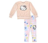 Hello Kitty Hello Kitty - Set di leggings da ragazza in pile Sherpa con cappuccio, Rosa, 3 anni