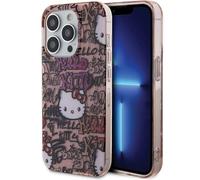CG Mobile Custodia Hello Kitty HKHCP14LHDGPTP per iPhone 14 Pro 6.1" Rigida Rosa IML Tag Graffiti