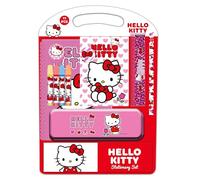 HELLO KITTY ICONIC - Set da scrittura, astuccio regalo, astuccio metallico, penne, astuccio per bambini, ideale per bambini, comodo e versatile, qualità e resistenza, 27 x 37,5 cm, rosso/bianco, M