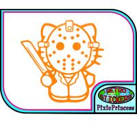 Hello Kitty Jason Venerdì 13th Horror Auto Bici Laptop Adesivo Vinile Muro Funny