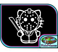 Hello Kitty Jason Venerdì 13th Horror Auto Bici Laptop Adesivo Vinile Muro Funny