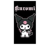 Hello Kitty Kuromi - Asciugamano da bagno per bambini, 70 x 140 cm, 100% cotone