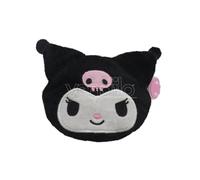 CyP Brands Hello Kitty, Sanrio, Portafoglio, Borsa, Figura 3D, Viso Hello Kitty, Peluche Colore Bianco, Prodotto Ufficiale, Nero, Sanrio Hello Kitty Portafoglio Kuromi