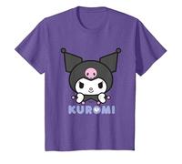 Hello Kitty - Kuromi Face Maglietta, Bambini, Viola mélange, 2 Anni