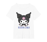 Hello Kitty - Kuromi Face Maglietta, Donna Plus-Size, Bianco, 1X
