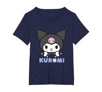 Hello Kitty - Kuromi Face Maglietta, Donna Plus-Size, Navy, 1X