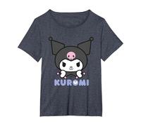 Hello Kitty - Kuromi Face Maglietta, Donna Plus-Size, Pervinca, 1X