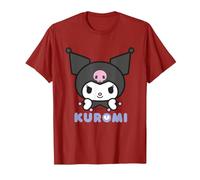 Hello Kitty - Kuromi Face Maglietta, Uomo, Mirtillo Rosso, XXL