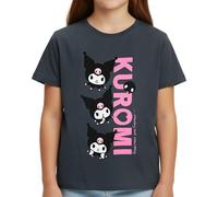 Hello Kitty Kuromi Maglietta per Ragazze, Maglietta a Maniche Corte Regalo per Bambine, Taglie 8 ai 14 Anni (IT, età, 14 Anni, Regular, Nero)