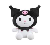 Hello Kitty Kuromi Plush, 16 cm, Black Soft Toy, Cute Kuromi Character in Classic Black Outfit, Merchandise Official Licensed Gift for Fans, Suitable for Ages 4+