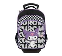 Hello Kitty- Kuromi Zaino Trolley Scuola Sganciabile Capiente In Poliestere