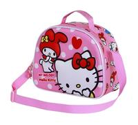 Hello Kitty Lovely-Borsa Porta Merenda 3D, Rosa, 26 x 20 cm