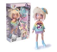 Hello Kitty Manga Fashion Unicorns, bambola giapponese alla moda con outfit extra, figura da 19,5 cm con 15 punti di articolazione e accessori, +4, Famosa (HKTF2000)