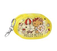 HELLO KITTY - Mini Borsa Portatutto Ovale Ufficiale Hello Kitty Leisure, Mini Pochette in PVC Trasparente Colorato, Ideale per Contenere Piccoli Oggetti, Idea Regalo Bambine e Ragazze, 10x6hx3,5 cm