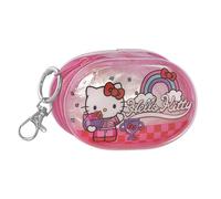 HELLO KITTY - Mini Borsa Portatutto Ovale Ufficiale Hello Kitty Leisure, Mini Pochette in PVC Trasparente Colorato, Ideale per Contenere Piccoli Oggetti, Idea Regalo Bambine e Ragazze, 10x6hx3,5 cm
