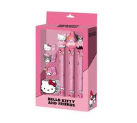Hello Kitty Mix-Confezione di 3 Matite Eterne + 3 Gomme + Temperamatite, Rosa, 1