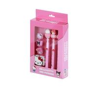 Hello Kitty Mix-Confezione di 3 Matite Eterne + 3 Gomme + Temperamatite, Rosa, 14 x 23 cm