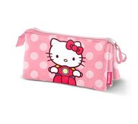 Hello Kitty Moto-Astuccio Triplo, Rosa 23 x 11 cm