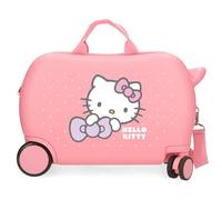 Hello Kitty My Favourite Bow, valigia cabina, valigia per bambini, realizzata in ABS, quattro ruote doppie a rotazione multidirezionale, pratica interna con due scomparti elastici in gomma., Rosa, 31