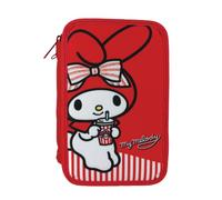 Hello Kitty- My Melody Astuccio triplo Bambina Con Accessori scuola Inclusi