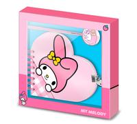Sanrio My Melody Cute-Diario Cuore + Penna, Rosa