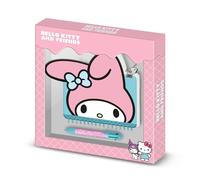 Hello Kitty My Melody Face-Confezione con Diario Kawaii + Penna 6 Colori, Rosa
