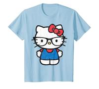 Hello Kitty Nerd Maglietta, Bambini, Celeste, 3 Anni