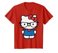 Hello Kitty Nerd Maglietta, Bambini, Rosso, 4 Anni