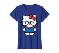 Hello Kitty Nerd Maglietta, Donna, Blu Reale, XS